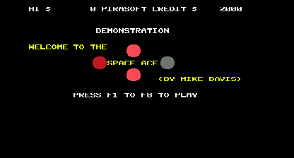 Space Ace Title Screen